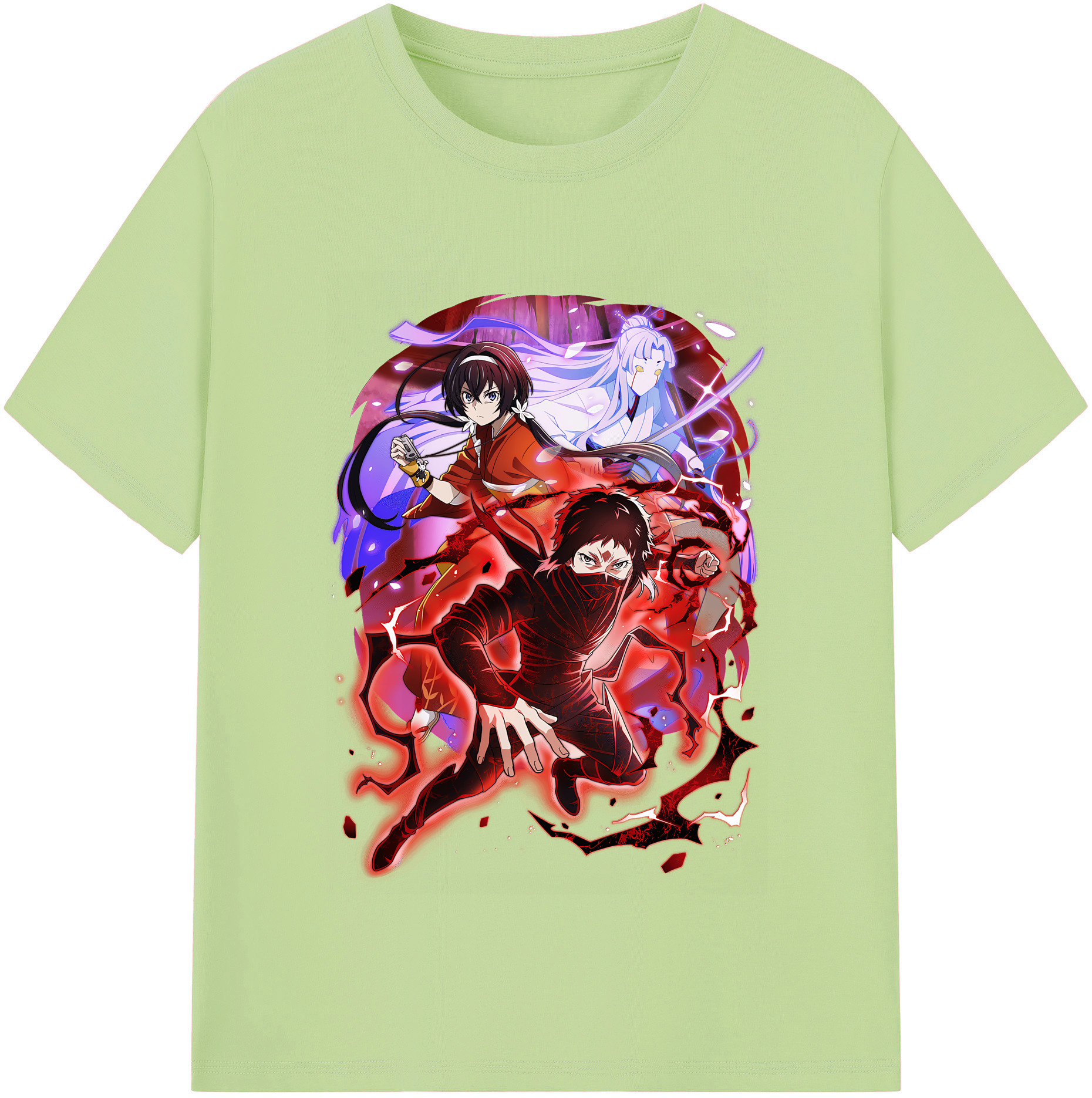 （画像用） 文豪ストレイドッグス Bungo Stray Dogs 綿100％半袖Tシャツ（フロントプリント）